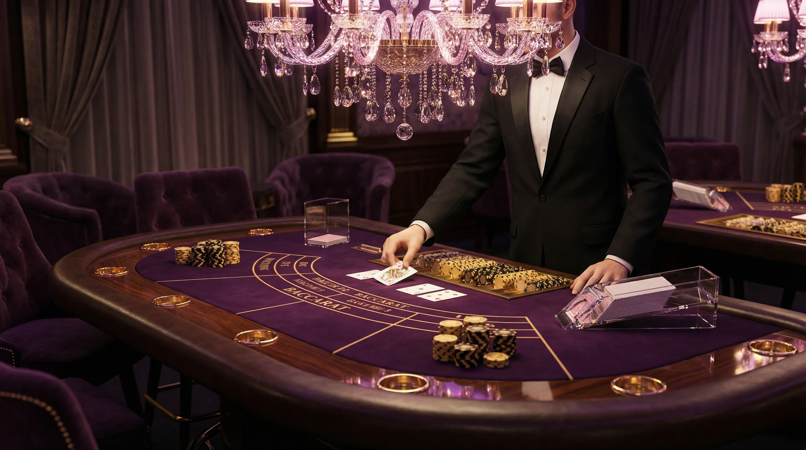 Mesa de Bacará VIP no cassino online abcbet